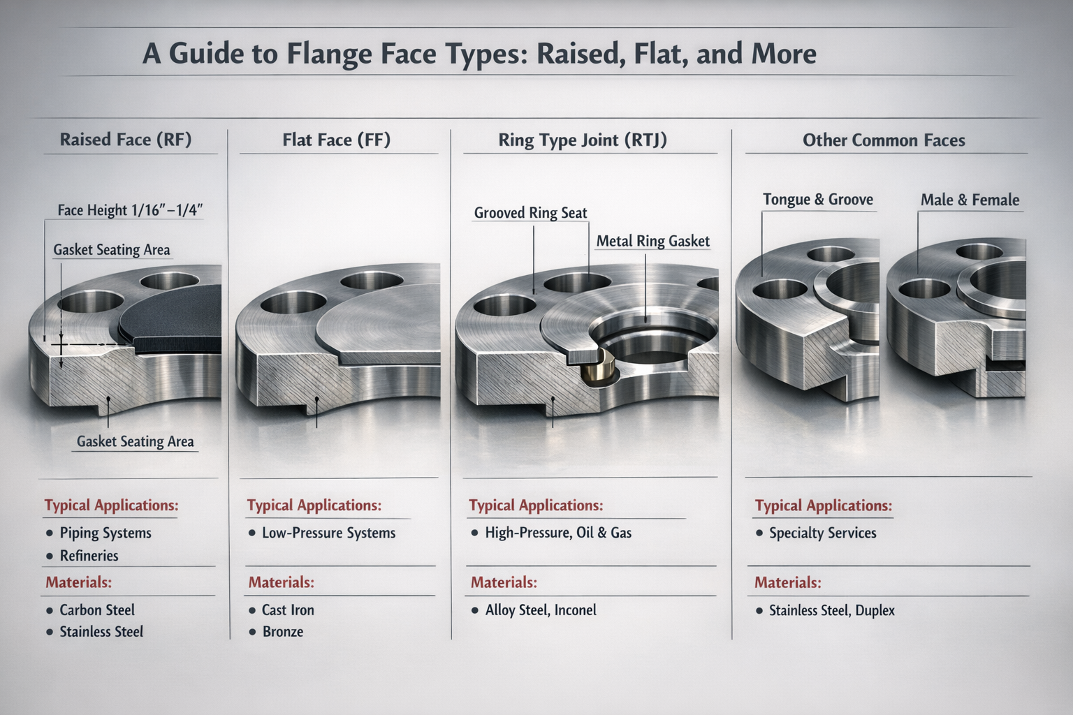 A Guide to Flange Face Types: Raised, Flat, and More 1 A Guide to Flange Face Types: Raised, Flat, and More